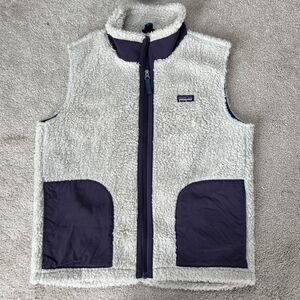 Patagonia Retro X Vest Kids XL 14 Sherpa Fleece Gorpcore Oatmeal Layer Outdoors